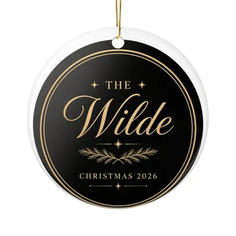 Personalized Family Name Christmas Ornament 2026